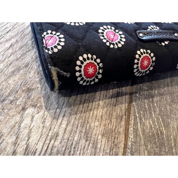 Vera Bradley Parisian Pom Poms Zip Around Wristlet Wallet Clutch WELL WORN - Picture 7 of 12